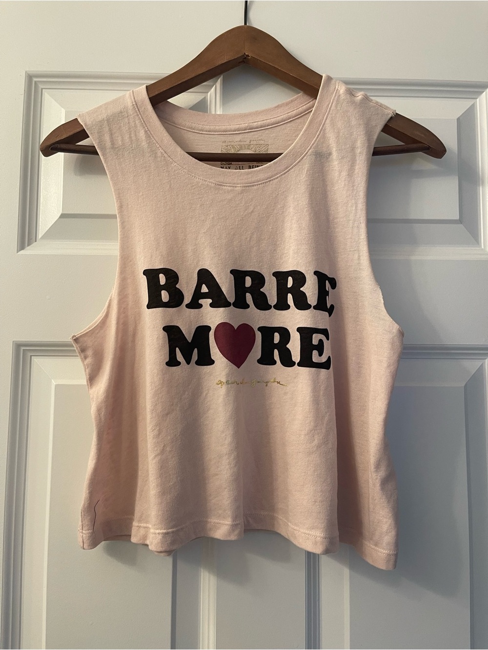 Spiritual Gangster “Barre More” raw-edge tank top - small